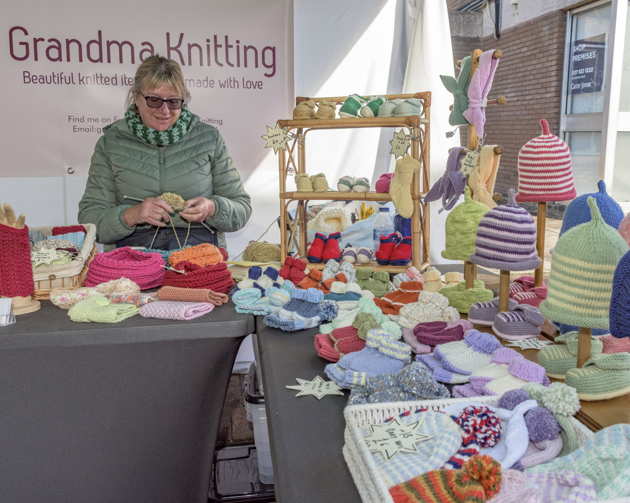 Grandma Knitting Somerset Farmers Market